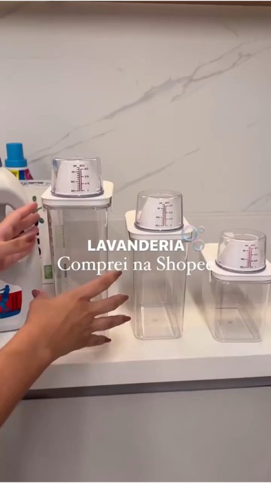 Potes herméticos armazenamento lavanderia 🥰 #poteshermeticos #potes #lar #lavanderia #promo