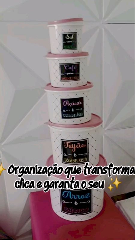 Kit de potes mantimentos #organizacaodacozinha #portamantimentos #cozinhalinda #achadinhosshopee #shopeevideos #casadecorada #utilidadesdomesticas