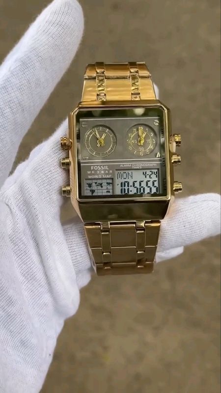 Relógio original três máquinas Xufeng linha Ouro masculino à prova d'agua da moda luxo brinde GT6655