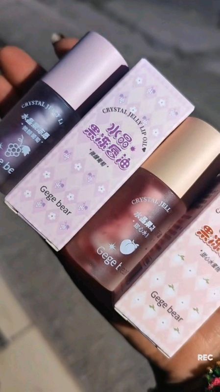 Cristal Geléia Óleo Labial Essência Transparente Watergloss Lábio Mel Espelho DuDu Vidro Cor.#cristal #geleiao #oleolabial #transparente #watergloss
