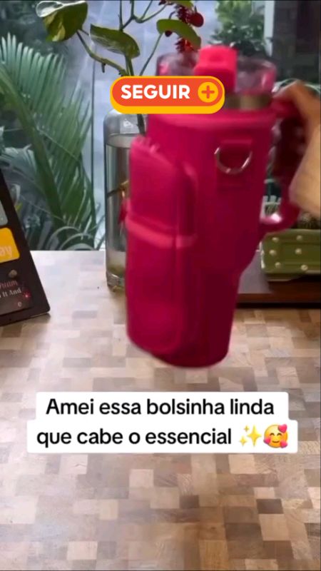 Bolsa Porta Garrafas de Água  Compatível com Copo 40 Oz 1200ml#portagarrafa #tendência