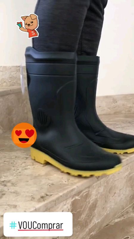 Bota Galocha Impermeável EPI com C.A. Original Proteção Chuva Motoboy Limpeza ENVIO IMEDIATO#supermacia #resistente