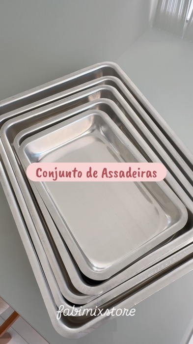 Conjunto Assadeira Forma #conjunto #assadeira #conjuntoassadeira #forma #conjuntoformas #jogoassadeira #formaretangular #bolo #assar