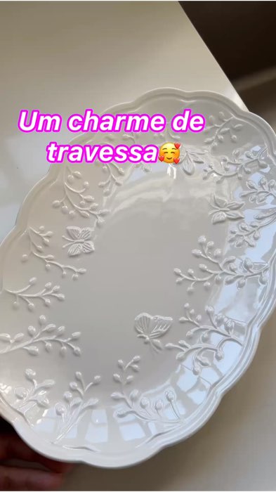 Travessa Porcelana Lyor decorada  #Travessa #travessaporcelana #porcelana #mesaposta #decoração #pomo #oferta #shopee #achadinhos #cozinha