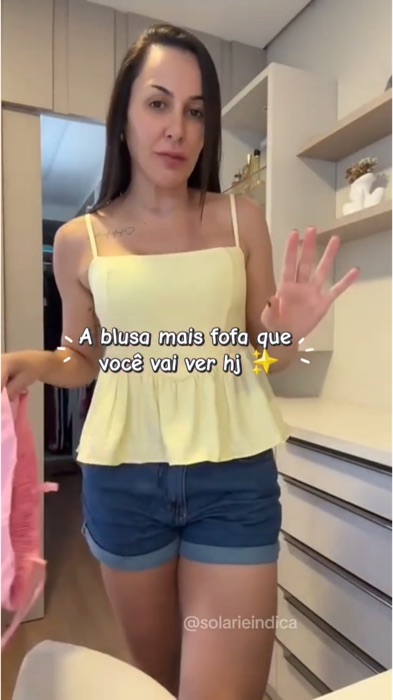 Blusa Bata Blusinha Cropped com Babado soltinha e leve pra um look feminino e confortável ✨👚 #blusa #cropped #blusabata #blusinhabata #blusacropped
