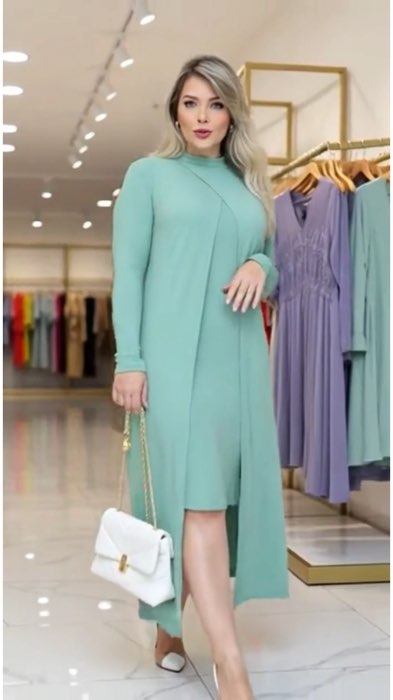 O look perfeito para quem quer elegância sem abrir mão do conforto. #VestidoComCardigaFeminino #ConjuntoVestidoCardiga #ModaFemininaConforto