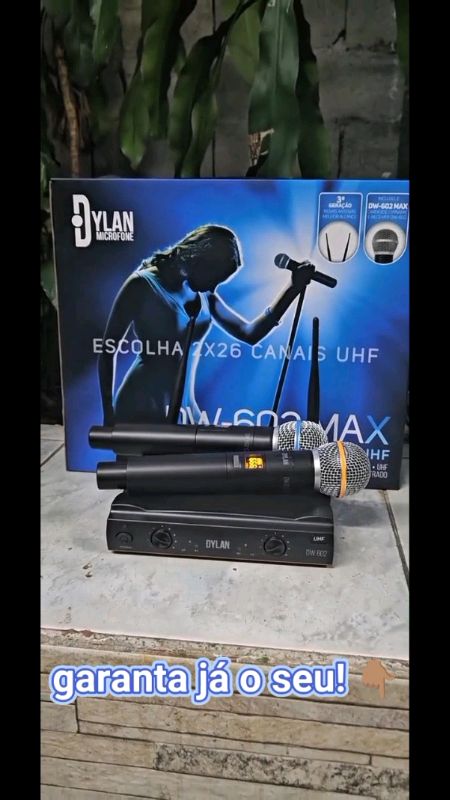 Microfone Sem fio Dylan DW602 Max UHF #microfone #microfonedylan #som #microfonesemfio