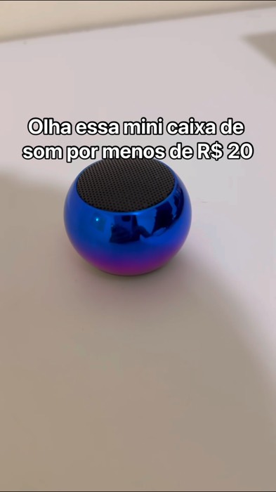 Mini caixa de som Bluetooth #caixadesom #caixinhadesom #caixadesombluetooth #somportatil #som #music #musica #tecnologia #eletronico #shopeevideos
