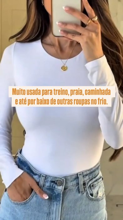 💡 Muito usada para treino, praia, caminhada e até por baixo de outras roupas no frio.