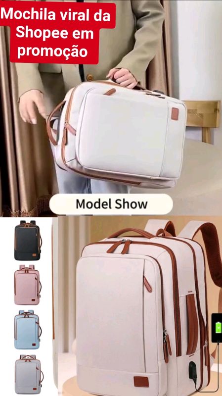 Mochila viagem grande 4 em 1 a prova d'água porta notebook com usb espaçosa varias opções de cores#mochilaimpermeavel #mochilaviagem #mochilagrande