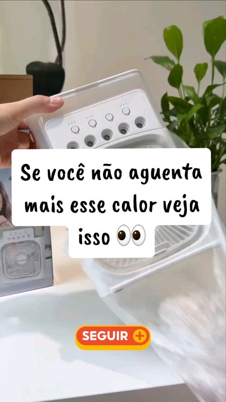 Adicione na Sacolinha👆Mini Ventilador Refrigerador Portátil #MiniVentiladorUSB #ArFrescoPortatil #Clima#clima  #viral #promo #achei #ofertinhas #uau