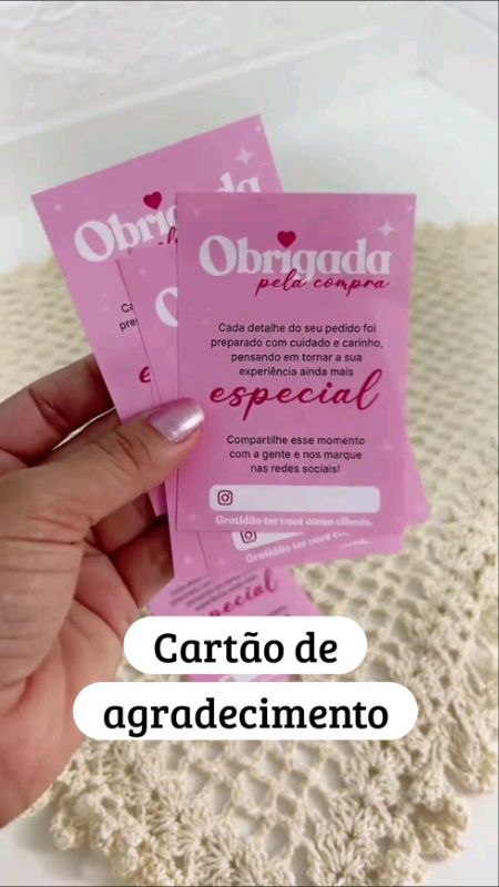 CARTÃO DE AGRADECIMENTO AO CLIENTE #cartaodeagradecimento #agradecimento #ObrigadaCliente