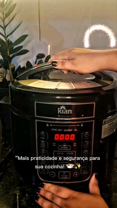 Panela De Pressão Elétrica Kian 6L Preto 127V PPE102