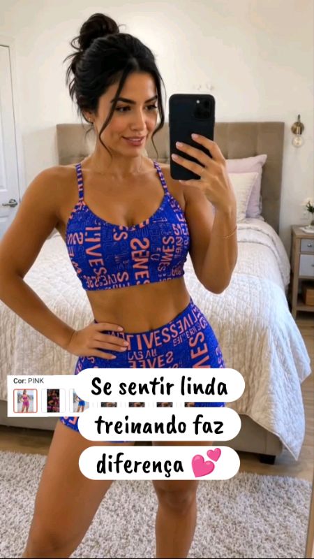 Conjunto Fitness  Feminino Top alcinha e shorts sem transparência  #conjunto #feminino #conjuntofeminino #topdealcinha #academia #top #shorts
