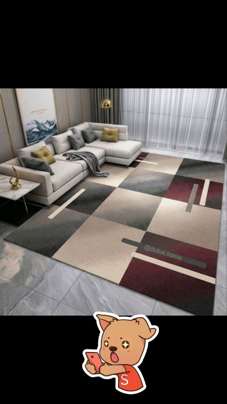 Tapete estampado belga antiderrapante 1,50 × 1,00 m para sala e quarto.