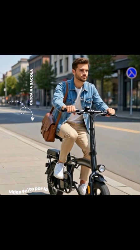 Bicicleta elétrica dobrável para adultos #BikeEletrica #MobilidadeUrbana #TransporteSustentavel#bicicletaeletrica#publi