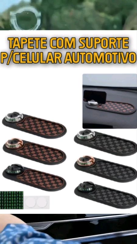 Suporte de Celular com Tapete Prova D'água. #suportedecelular #suporte #celular #portaobjetos