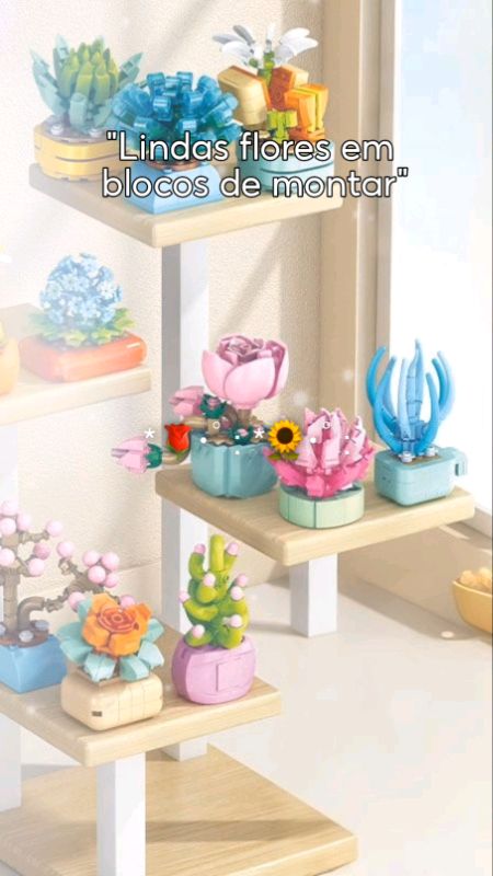 Mini Blocos de Montar Planta e Flor – Decoração Criativa e Estilo Natural 6+#Mini #blocos #montar #planta #flor  #decoração  #criativa #blocosdemontar
