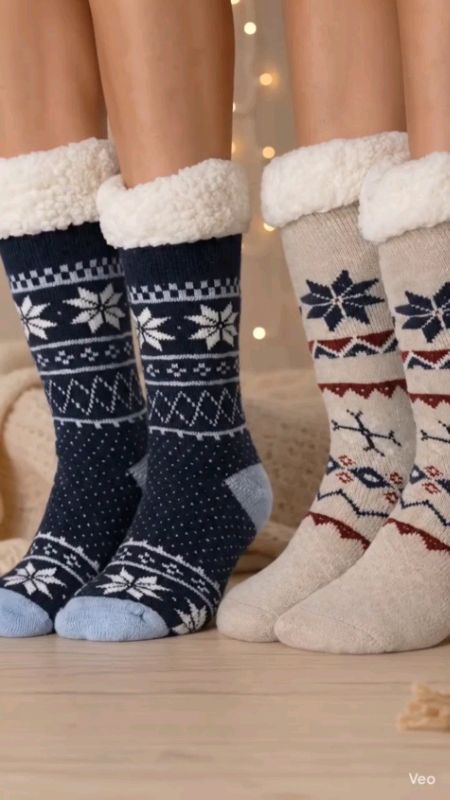 Meia Grossa Térmica Lã Forrada Cano Alto Pelinho Quentinha Inverno✨✨