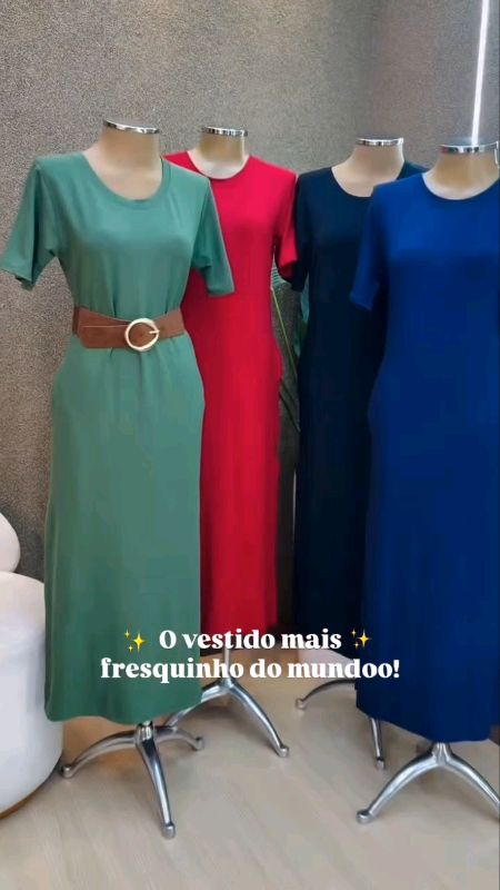 Vestido fresquinho #vestido #vestidomidi #vestidolongo #vestidofresqinho #elegante #modafeminia