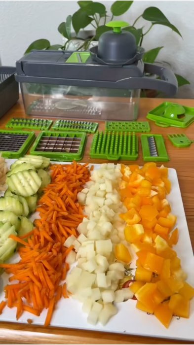 Profissional Multiuso Cozinha Slicer 16 em 1 Fatiador Cortador Ralador De Alimentos #raladordelegumas #multiuso #slicer #raladordealimentos16em1