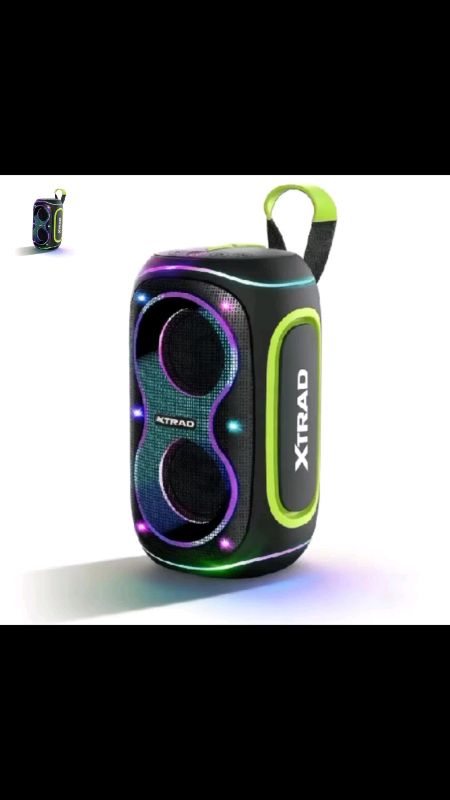 Caixa de som Bluetooth portátil com LED potente multimídia longa duração