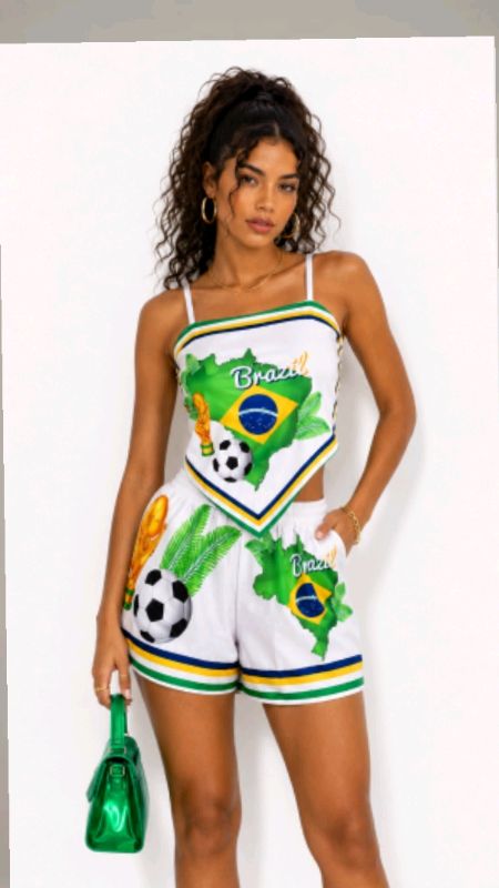 Conjunto feminino do Brasil ✨️ #look #lookbrasil #copadomundo #conjuntofeminino  #conjuntobrasil #conjuntocopadomundo