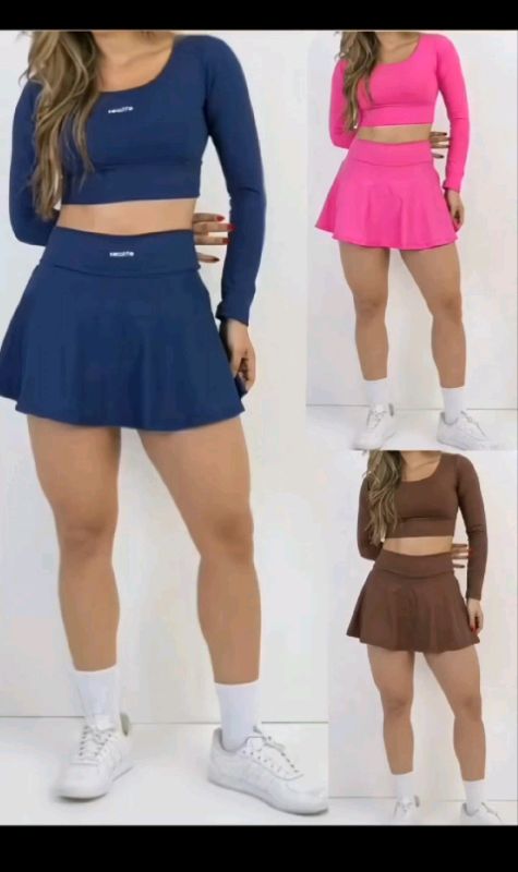Conjunto top + short saia duplo em poliamida premium de alta compressão #conjuntoacademia#conjunto#academia#conjuntofeminino#conjuntopremium