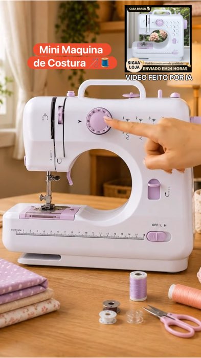 Adicione ao carrinho ⬆️✅ Mini Household Multifunctional Sewing Machine with #minimaquina #costura