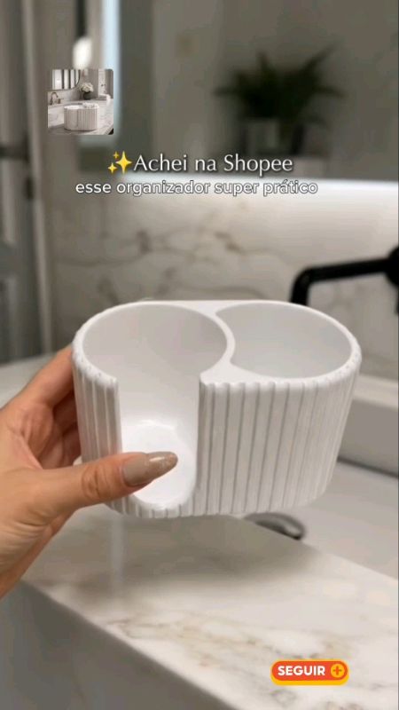 Organizador Porta Cotonetes Algodão, Pincéis para banheiro