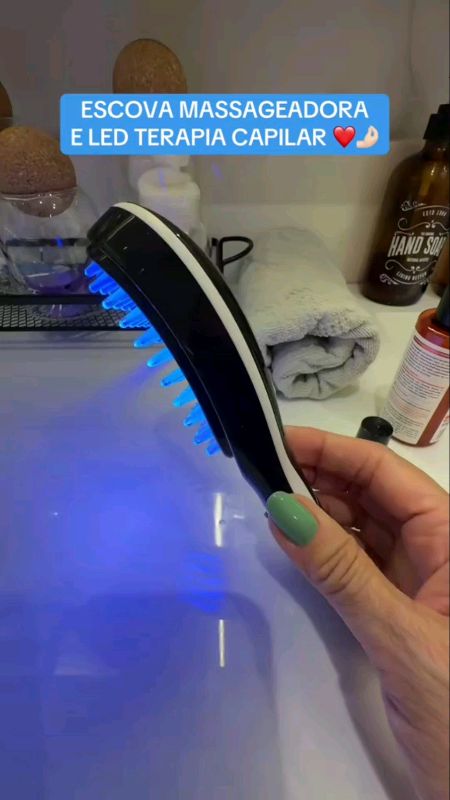 #Escova #Massageadora com Laser 4 em 1 – Tratamento Capilar e Antiqueda