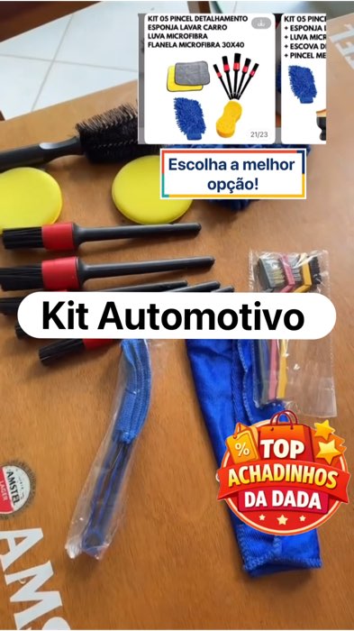 Kit Automotivo Pincel Automotivo Luva Microfibra Flanela 30x40 cm #kit #kitautomotivo #produtoautomotivo #lavagem #limpeza #carro #esteticaautomotiva