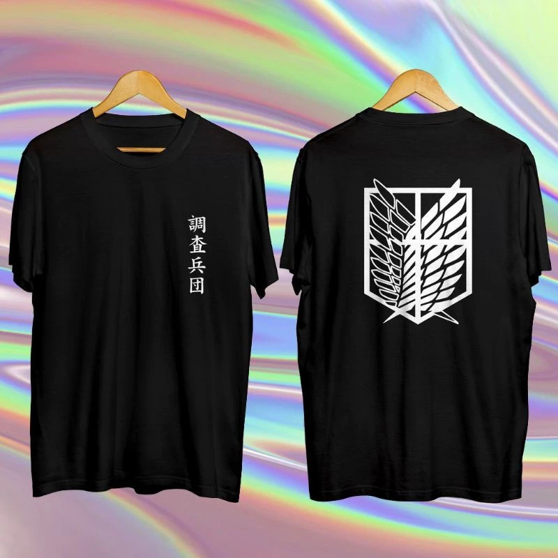 Imagem Camiseta Anime Attack On Titan shingeki no kyojin Unissex 100% Algodão Várias Cores