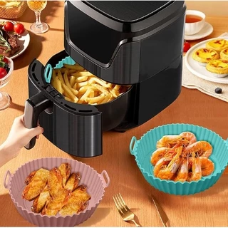 Cesto Forma de Silicone AirFryer 20cm Protetor Antiaderente Cesta Fritadeira Bandeja…