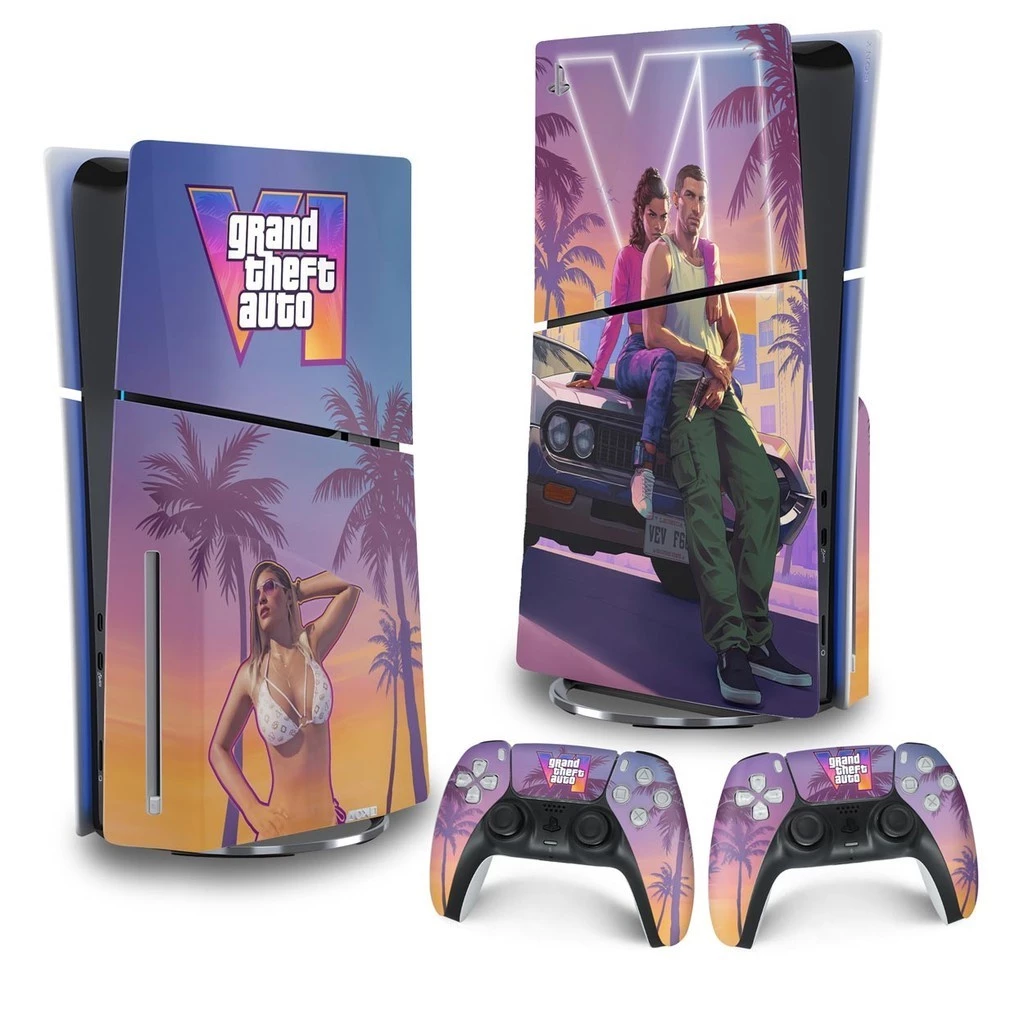 Adesivo skin GTA 6 para PS5 Slim