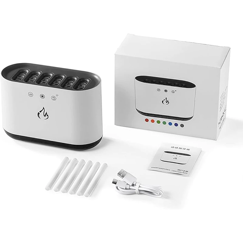 Umidificador ultrassônico de névoa, umidificador de ar, presente, 6 modos, difusor de óleo essencial ajustável para quarto, escritório