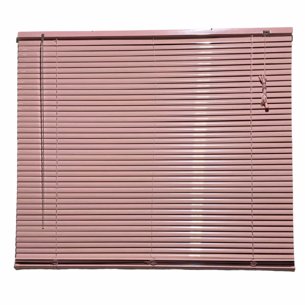 Persiana Horizontal Aluminio 25mm Rosa 109 (L) x 180 (A) cm Cortina C/ Kit de Instalação