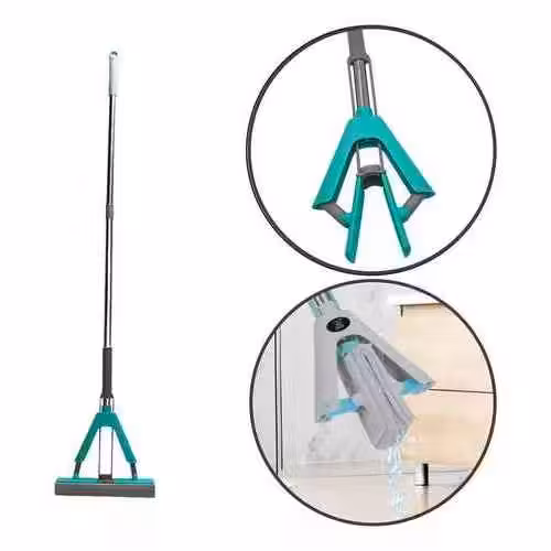 Mop Fácil Dobrável Com Espuma Absorvente Rodo para Limpeza