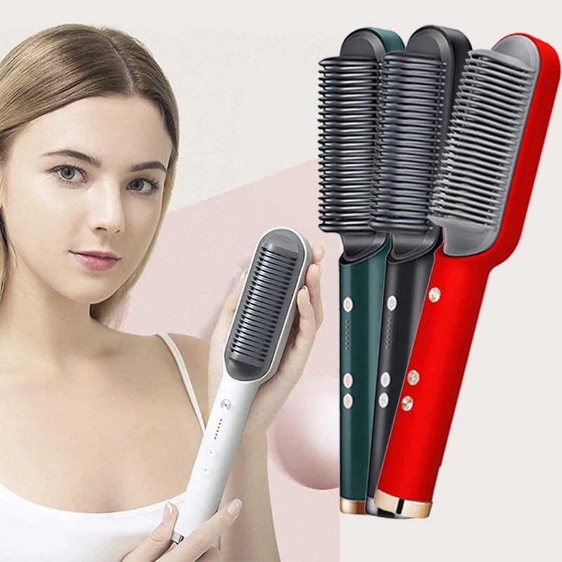 Escova Alisadora 5 Em 1 Temperatura Ajustável Bivolt 110/220 Escova Elétrica Secador Chapinha de Cabelos Escova Secadora Tipo TAIFF escova 5 em 1 qualidade premium TOP Escova 5 Em 1 Temperatura Ajustável Bivolt Full Escova D