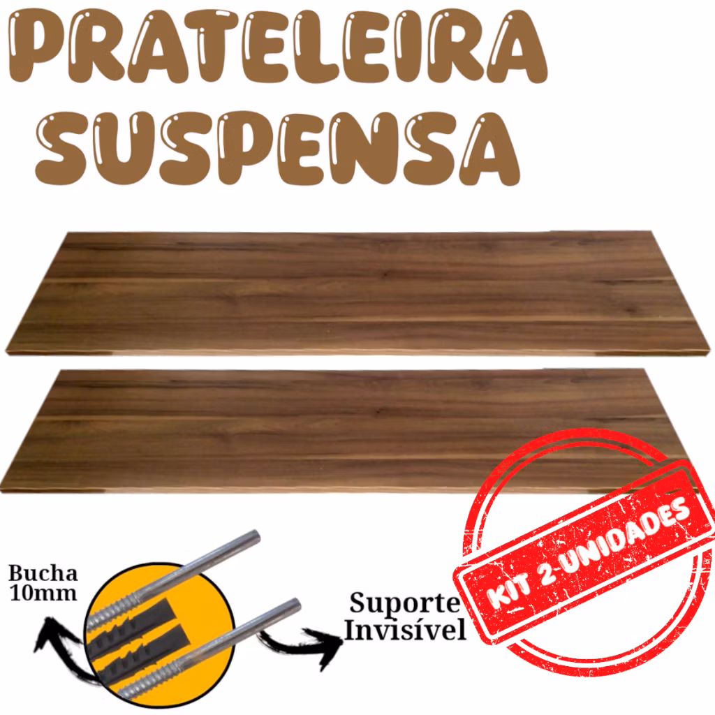Produto 536- Prateleira Suporte invisível  kit 2 unidades