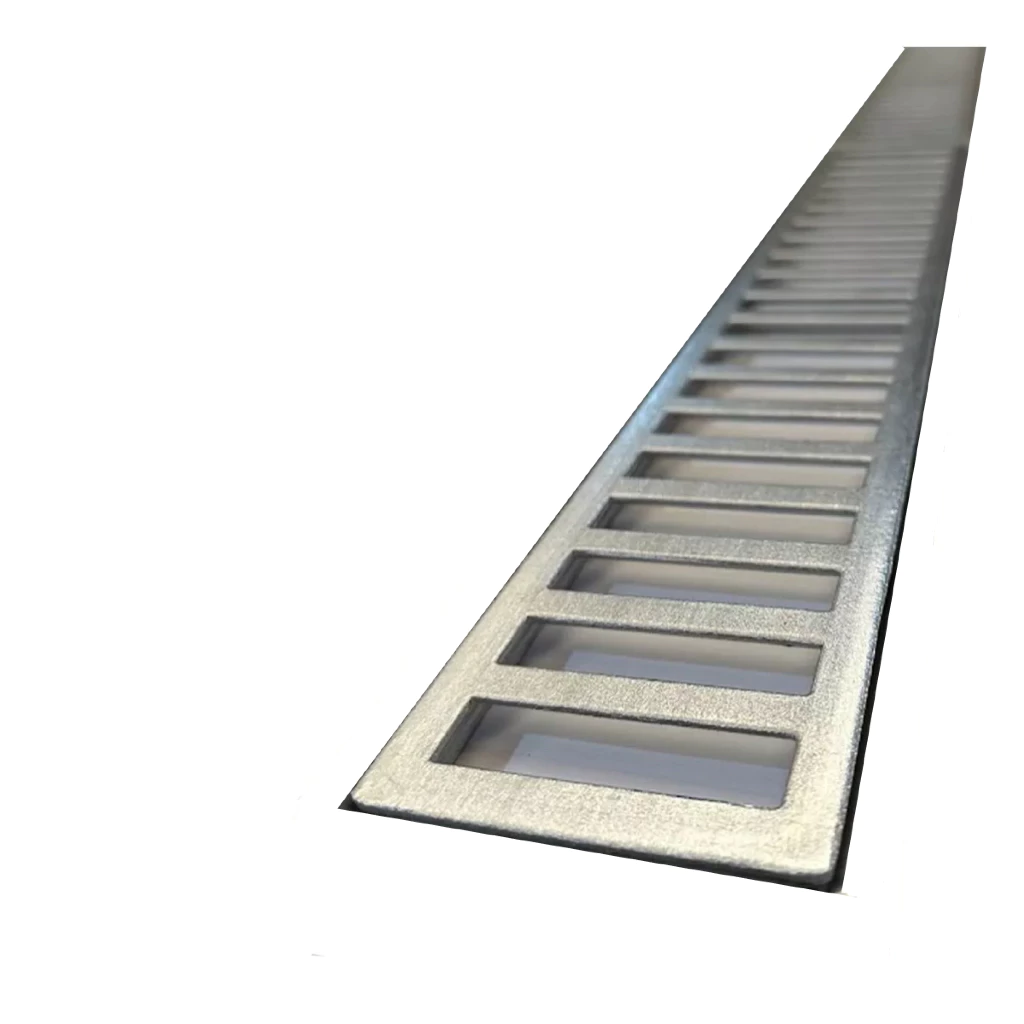 ralo linear 8x48cm grelha em alumínio ( somente a grelha ) rm grelhas