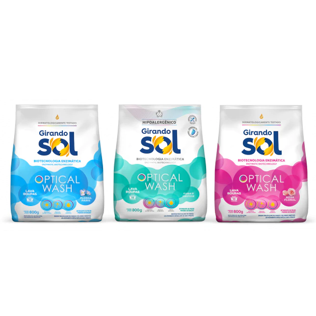 Sabão em pó lava roupas 1.6 Kg Girando Sol Detergente em pó sabão em pó anti alérgico