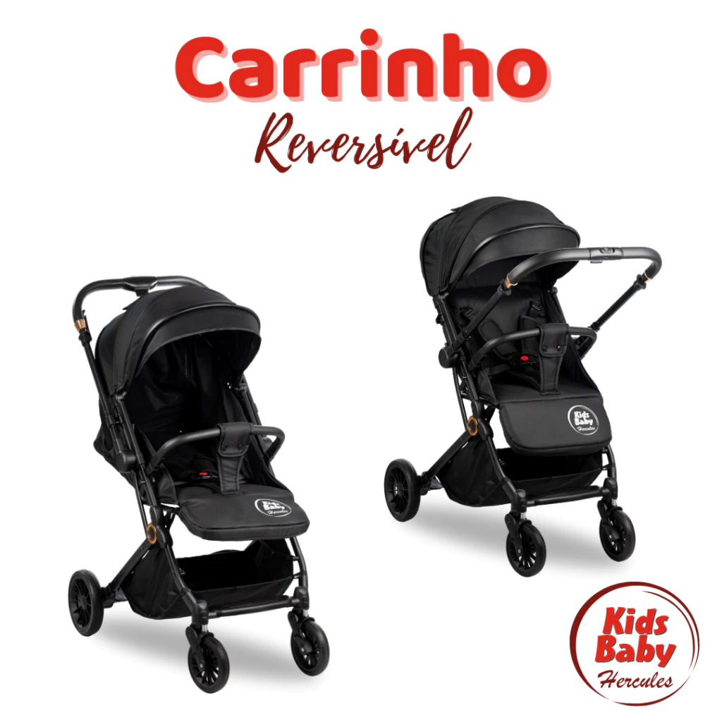 Carrinho de Bebê Passeio Vira Berço Compact Hércules