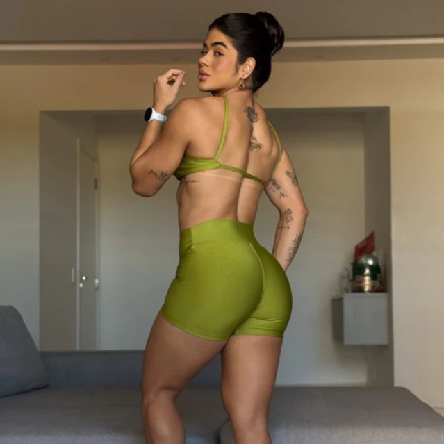 Atacado conjunto short fitness de academia SEM empina bumbum