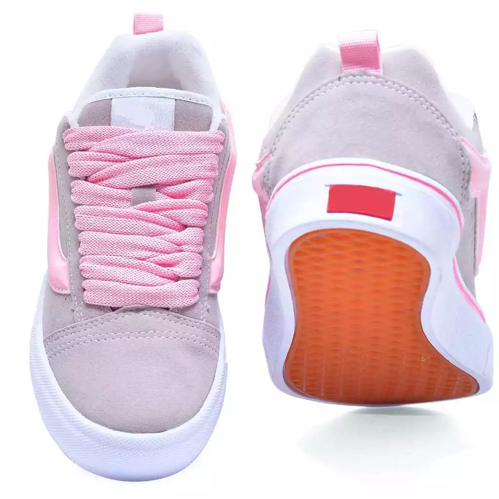 Tênis Unissex Skatista Casual Academia - Rosa, Cinza, Preto, Branco 