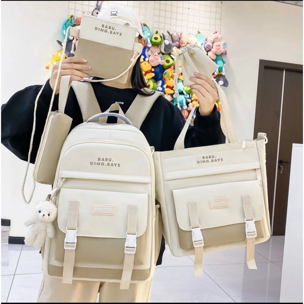 Kit 5 Bolsa Mochila Femina