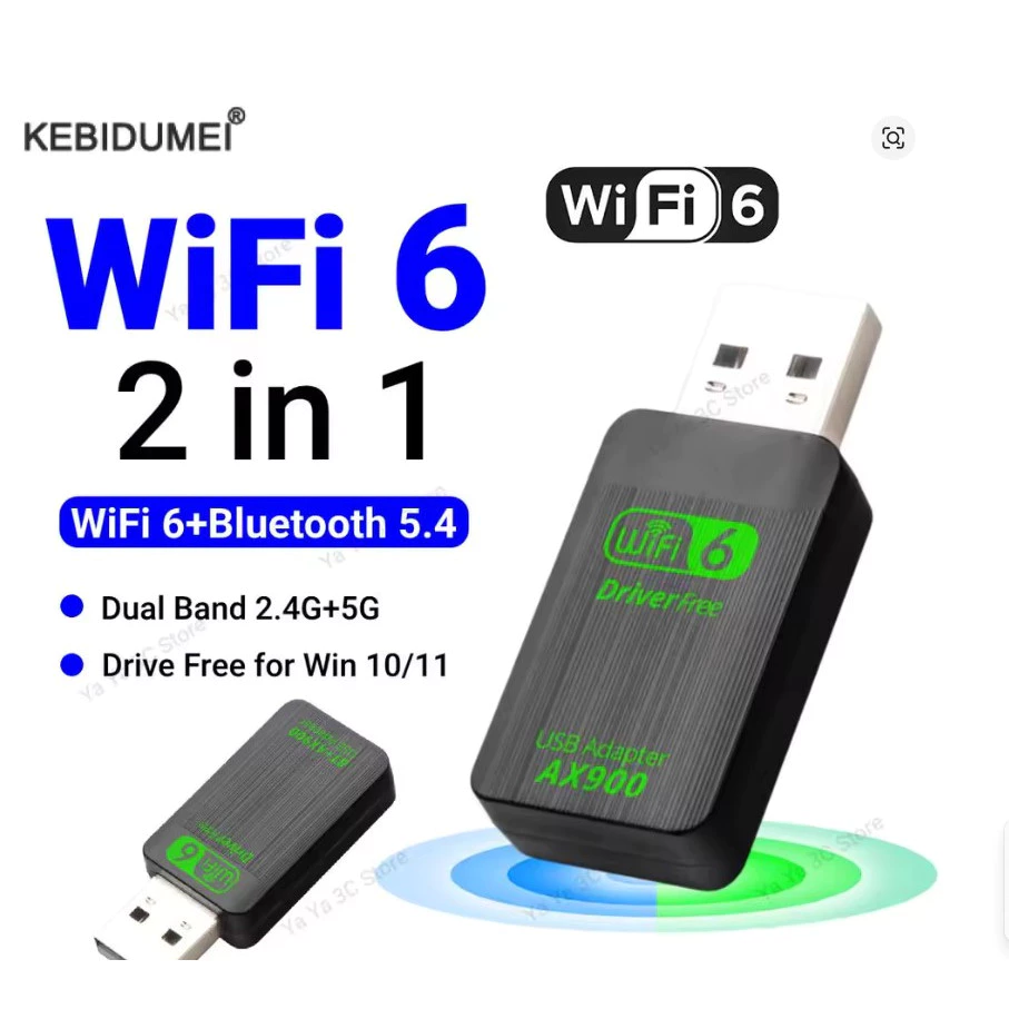 2 em 1 WiFi 6 + Bluetooth 5.4