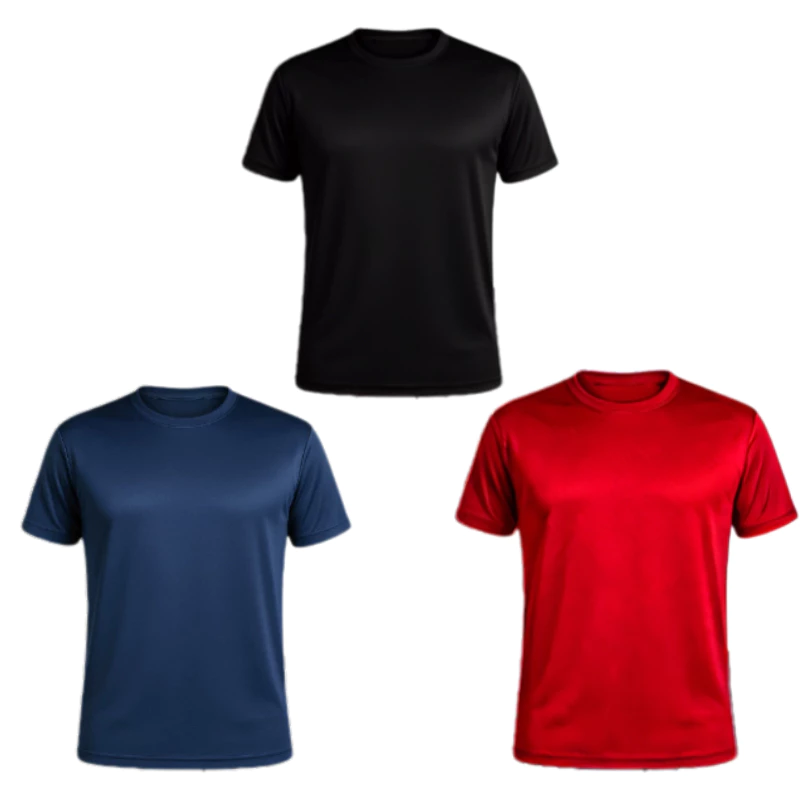 Kit 3 Camisetas Dryfit Academia Musculação Treino Tecido Respirável UV50 Sortidas