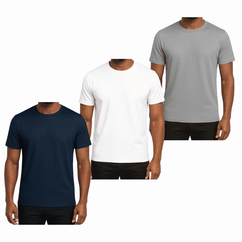 Camisetas Dryfit Para Musculação, Academia, Corrida Confortável Uv50 Tecido Respirável (3 Unidades)
