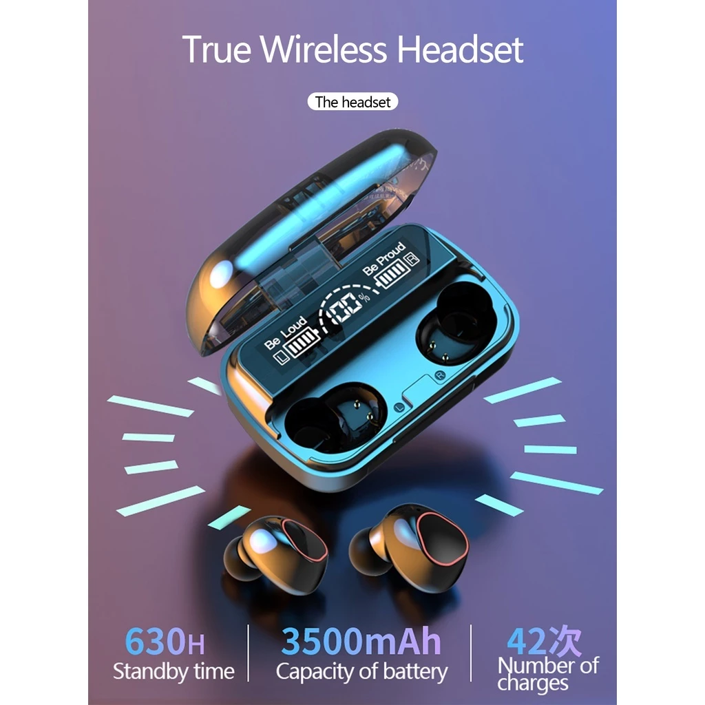Fone De Ouvido m10 Sem Fio tws Fone De Ouvido Bluetooth Est Reo Com Pod Carregador Bluetooth 5.0 Fone
